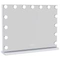 UNIQ XL Hollywood Vanity Mirror with 15 LED Bulbs and Touch Function - White